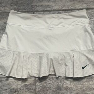 Nike Women's White Ruffle Tennis Skirt Skort Medium M